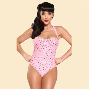 🔥FLASH SALE🔥Sweet Hearts Halter One Piece Size 10 (M) ~Was $79